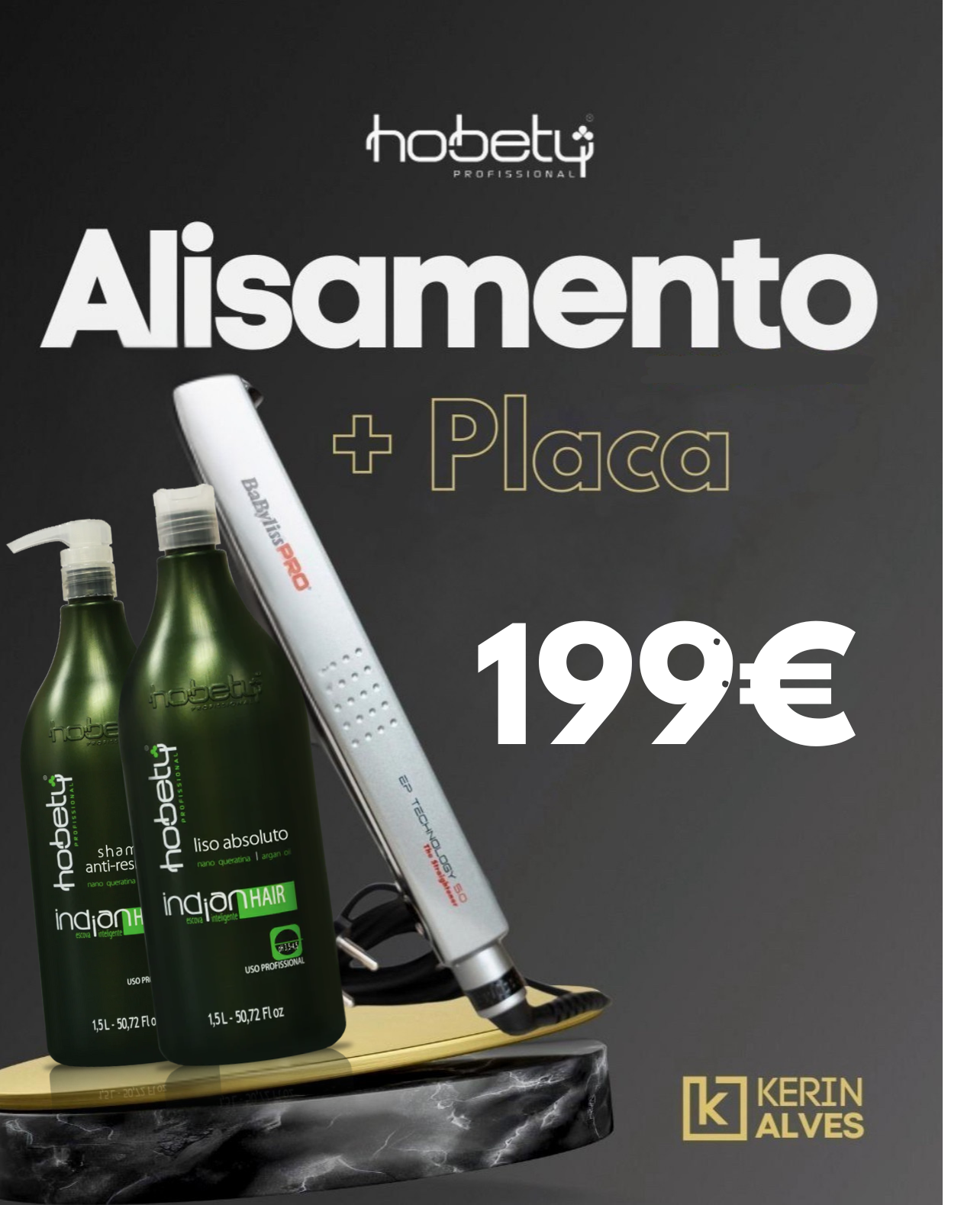 KIT Indian Hair + Placa Babyliss